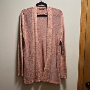 Belldini Pink and gold sheet cardigan